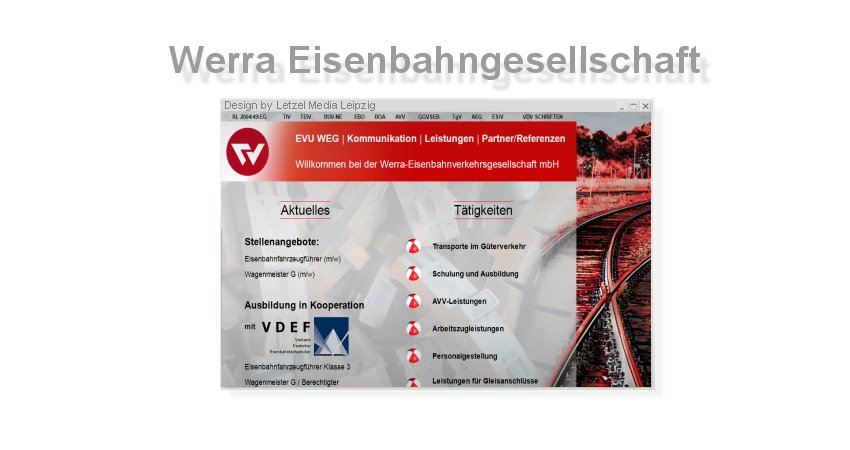 Referenz Webprojekt Werra Bahn Gesellschaft